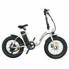 AOSTIRMOTOR G20 Folding Electric Bike 500W Motor 36V Removable 13Ah Battery 20*4.0'' Fat Tire 5-Speed Boost White -rockbros-shop AOSTIRMOTOR G20 Folding Electric Bike White 518098 0