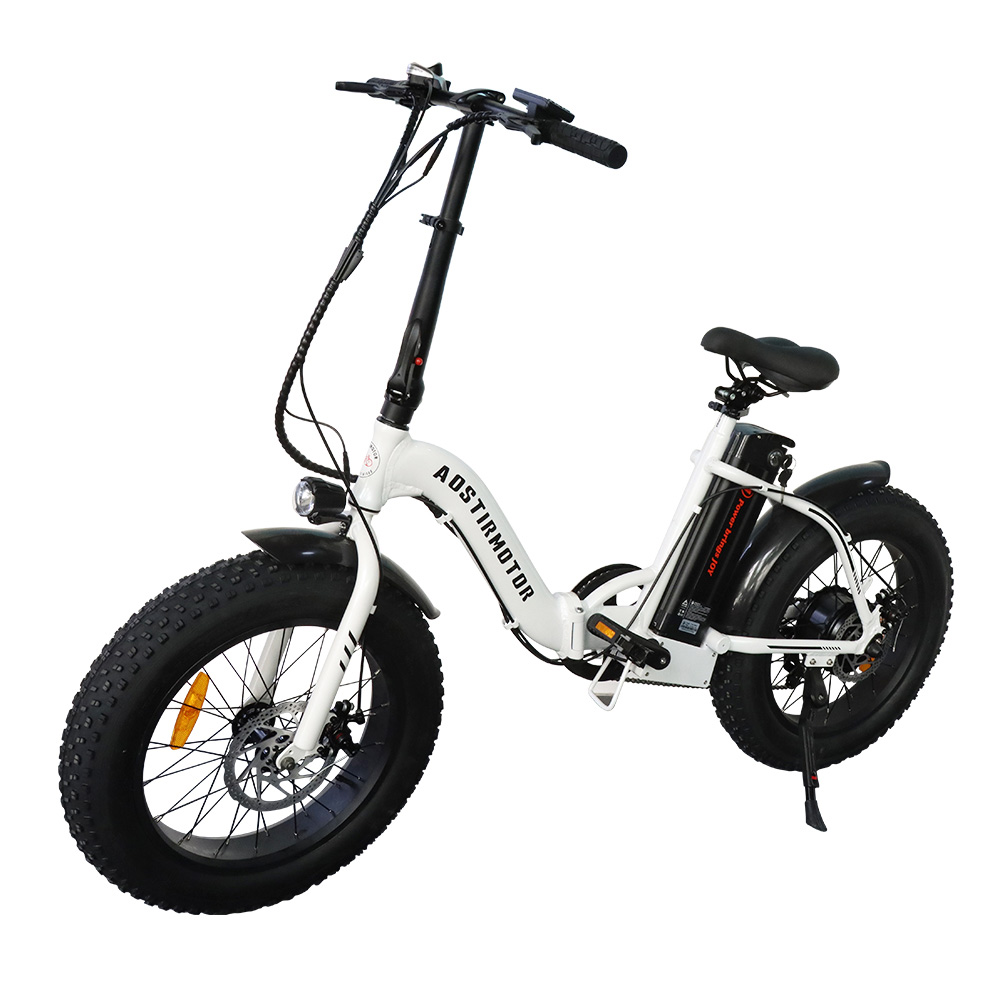 AOSTIRMOTOR G20 Folding Electric Bike 500W Motor 36V Removable 13Ah Battery 20*4.0'' Fat Tire 5-Speed Boost White AOSTIRMOTOR G20 Folding Electric Bike 500W Motor 36V Removable 13Ah Battery 20*4.0'' Fat Tire 5-Speed Boost White -rockbros-shop AOSTIRMOTOR G20 Folding Electric Bike White 518098 2