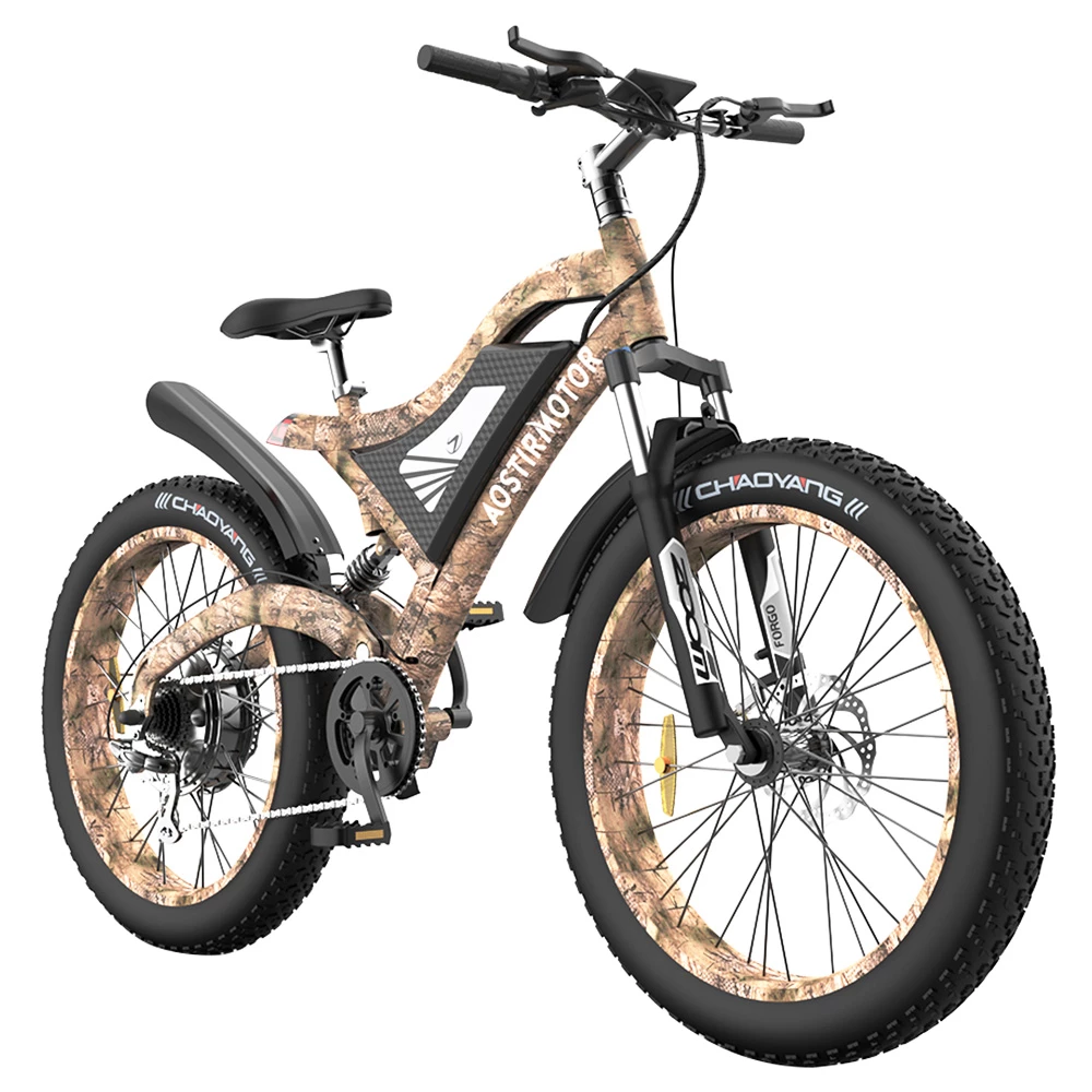AOSTIRMOTOR S18 1500W Electric Bike 26*4.0'' Fat Tire 48V 15Ah Battery 50km/h Max Speed 7 Speed Shimano Gear 4 AOSTIRMOTOR S18 1500W Electric Bike 26*4.0'' Fat Tire 48V 15Ah Battery 50km/h Max Speed 7 Speed Shimano Gear - Image 2
