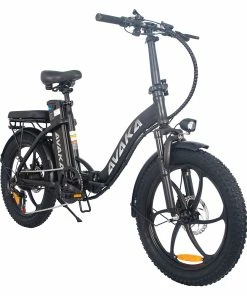 AVAKA BZ20 PLUS Electric Bike Foldable 20*3.0 Inch Fat Tires 500W Brushless Motor 25Km/h Max Speed 48V 15Ah Battery 100Km Range 120KG Max Load Dual Disc Brake Shimano 7-Speed Gear IP54 Waterproof LCD Display- IT Wheel Black -rockbros-shop AVAKA BZ20 PLUS Electric Bike One Wheel Black 514569 2