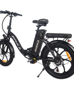 AVAKA BZ20 PLUS Electric Bike Foldable 20*3.0 Inch Fat Tires 500W Brushless Motor 25Km/h Max Speed 48V 15Ah Battery 100Km Range 120KG Max Load Dual Disc Brake Shimano 7-Speed Gear IP54 Waterproof LCD Display- IT Wheel Black -rockbros-shop AVAKA BZ20 PLUS Electric Bike One Wheel Black 514569 5