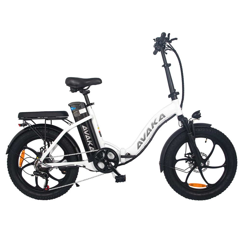AVAKA BZ20 PLUS Electric Bike Foldable 20*3.0 Inch Fat Tires 500W Brushless Motor 25Km/h Max Speed 48V 15Ah Battery 100Km Range 120KG Max Load Dual Disc Brake Shimano 7-Speed Gear IP54 Waterproof LCD Display- IT Wheel White 3 AVAKA BZ20 PLUS Electric Bike Foldable 20*3.0 Inch Fat Tires 500W Brushless Motor 25Km/h Max Speed 48V 15Ah Battery 100Km Range 120KG Max Load Dual Disc Brake Shimano 7-Speed Gear IP54 Waterproof LCD Display- IT Wheel White