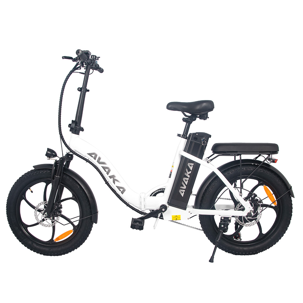 AVAKA BZ20 PLUS Electric Bike Foldable 20*3.0 Inch Fat Tires 500W Brushless Motor 25Km/h Max Speed 48V 15Ah Battery 100Km Range 120KG Max Load Dual Disc Brake Shimano 7-Speed Gear IP54 Waterproof LCD Display- IT Wheel White AVAKA BZ20 PLUS Electric Bike Foldable 20*3.0 Inch Fat Tires 500W Brushless Motor 25Km/h Max Speed 48V 15Ah Battery 100Km Range 120KG Max Load Dual Disc Brake Shimano 7-Speed Gear IP54 Waterproof LCD Display- IT Wheel White -rockbros-shop AVAKA BZ20 PLUS Electric Bike One Wheel White 514570 1
