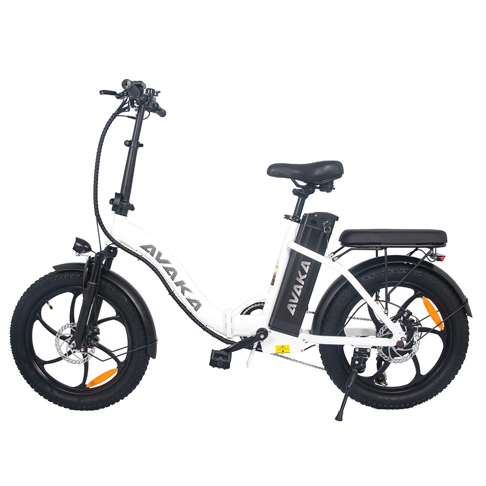 AVAKA BZ20 PLUS Electric Bike Foldable 20*3.0 Inch Fat Tires 500W Brushless Motor 25Km/h Max Speed 48V 15Ah Battery 100Km Range 120KG Max Load Dual Disc Brake Shimano 7-Speed Gear IP54 Waterproof LCD Display- IT Wheel White 4 AVAKA BZ20 PLUS Electric Bike Foldable 20*3.0 Inch Fat Tires 500W Brushless Motor 25Km/h Max Speed 48V 15Ah Battery 100Km Range 120KG Max Load Dual Disc Brake Shimano 7-Speed Gear IP54 Waterproof LCD Display- IT Wheel White - Image 2