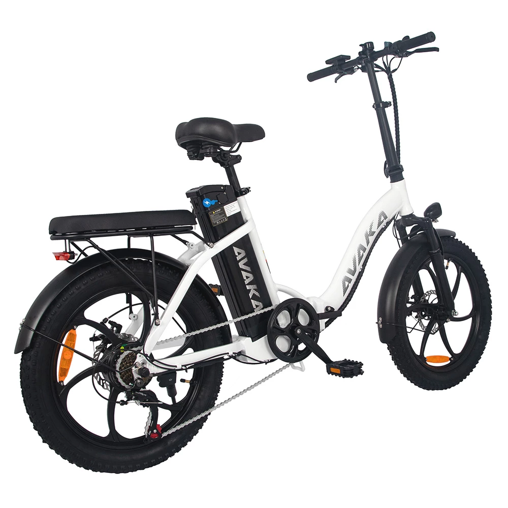 AVAKA BZ20 PLUS Electric Bike Foldable 20*3.0 Inch Fat Tires 500W Brushless Motor 25Km/h Max Speed 48V 15Ah Battery 100Km Range 120KG Max Load Dual Disc Brake Shimano 7-Speed Gear IP54 Waterproof LCD Display- IT Wheel White 5 AVAKA BZ20 PLUS Electric Bike Foldable 20*3.0 Inch Fat Tires 500W Brushless Motor 25Km/h Max Speed 48V 15Ah Battery 100Km Range 120KG Max Load Dual Disc Brake Shimano 7-Speed Gear IP54 Waterproof LCD Display- IT Wheel White - Image 3