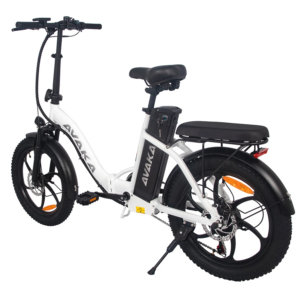 AVAKA BZ20 PLUS Electric Bike Foldable 20*3.0 Inch Fat Tires 500W Brushless Motor 25Km/h Max Speed 48V 15Ah Battery 100Km Range 120KG Max Load Dual Disc Brake Shimano 7-Speed Gear IP54 Waterproof LCD Display- IT Wheel White 6 AVAKA BZ20 PLUS Electric Bike Foldable 20*3.0 Inch Fat Tires 500W Brushless Motor 25Km/h Max Speed 48V 15Ah Battery 100Km Range 120KG Max Load Dual Disc Brake Shimano 7-Speed Gear IP54 Waterproof LCD Display- IT Wheel White - Image 4