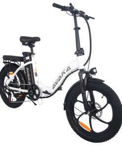 AVAKA BZ20 PLUS Electric Bike Foldable 20*3.0 Inch Fat Tires 500W Brushless Motor 25Km/h Max Speed 48V 15Ah Battery 100Km Range 120KG Max Load Dual Disc Brake Shimano 7-Speed Gear IP54 Waterproof LCD Display- IT Wheel White 6 AVAKA BZ20 PLUS Electric Bike Foldable 20*3.0 Inch Fat Tires 500W Brushless Motor 25Km/h Max Speed 48V 15Ah Battery 100Km Range 120KG Max Load Dual Disc Brake Shimano 7-Speed Gear IP54 Waterproof LCD Display- IT Wheel White -rockbros-shop AVAKA BZ20 PLUS Electric Bike One Wheel White 514570 4
