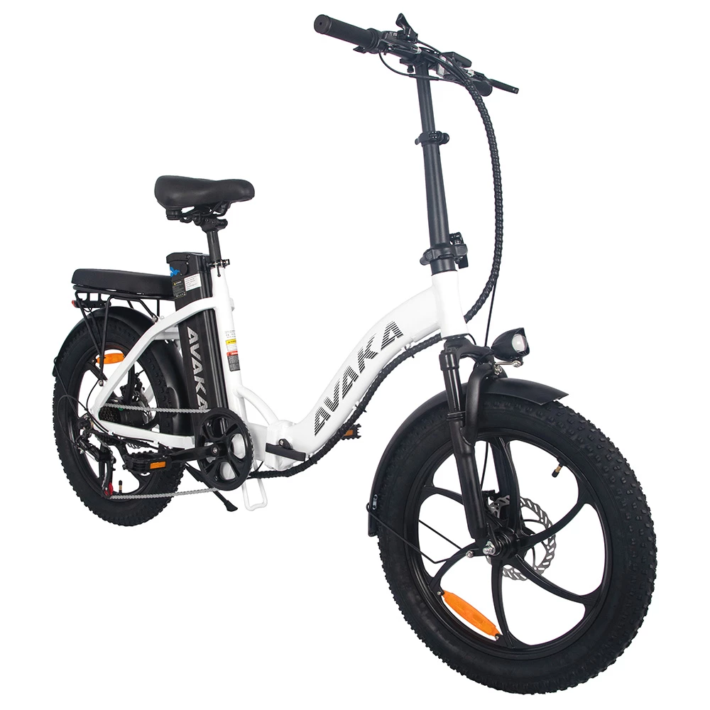 AVAKA BZ20 PLUS Electric Bike Foldable 20*3.0 Inch Fat Tires 500W Brushless Motor 25Km/h Max Speed 48V 15Ah Battery 100Km Range 120KG Max Load Dual Disc Brake Shimano 7-Speed Gear IP54 Waterproof LCD Display- IT Wheel White 7 AVAKA BZ20 PLUS Electric Bike Foldable 20*3.0 Inch Fat Tires 500W Brushless Motor 25Km/h Max Speed 48V 15Ah Battery 100Km Range 120KG Max Load Dual Disc Brake Shimano 7-Speed Gear IP54 Waterproof LCD Display- IT Wheel White - Image 5
