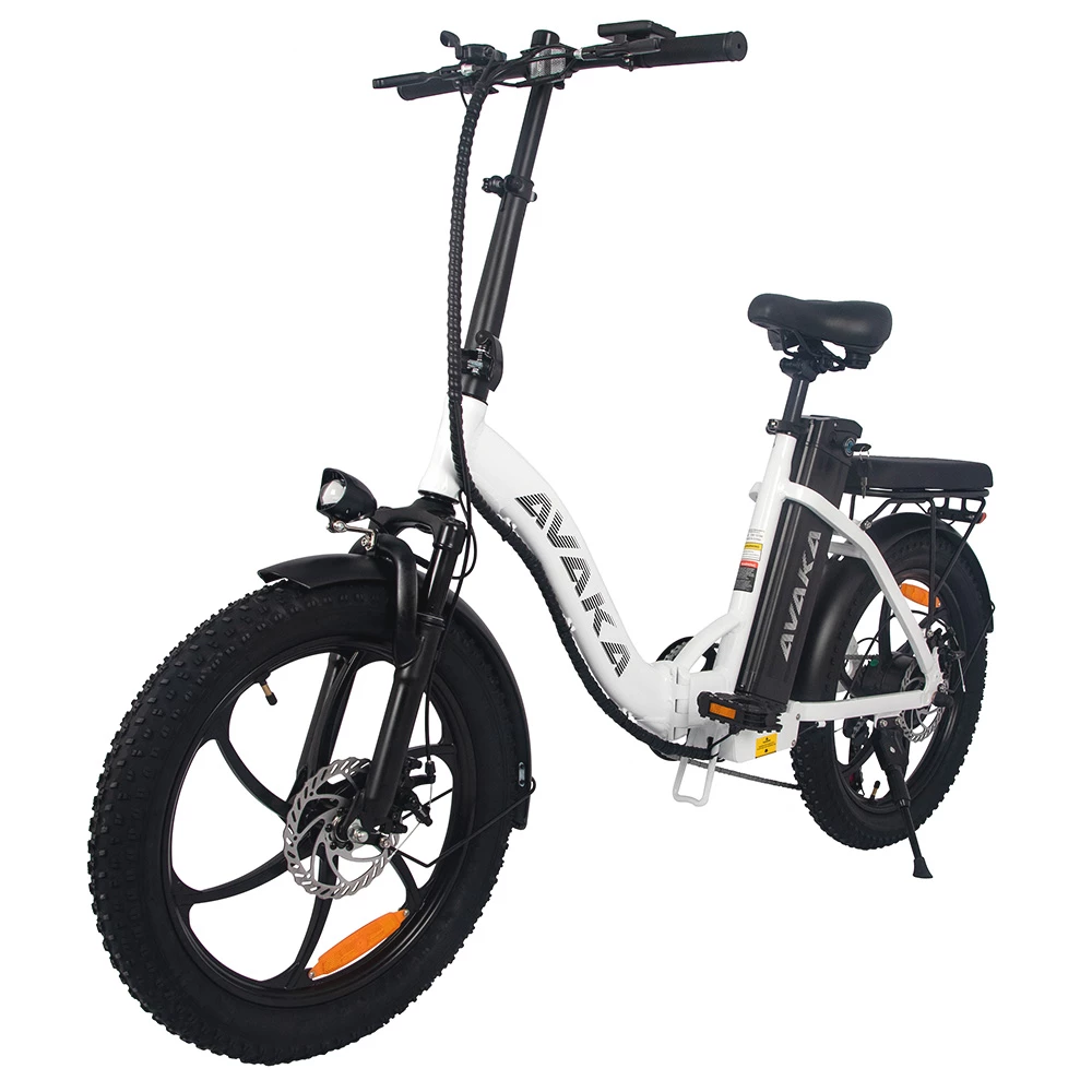 AVAKA BZ20 PLUS Electric Bike Foldable 20*3.0 Inch Fat Tires 500W Brushless Motor 25Km/h Max Speed 48V 15Ah Battery 100Km Range 120KG Max Load Dual Disc Brake Shimano 7-Speed Gear IP54 Waterproof LCD Display- IT Wheel White 8 AVAKA BZ20 PLUS Electric Bike Foldable 20*3.0 Inch Fat Tires 500W Brushless Motor 25Km/h Max Speed 48V 15Ah Battery 100Km Range 120KG Max Load Dual Disc Brake Shimano 7-Speed Gear IP54 Waterproof LCD Display- IT Wheel White - Image 6