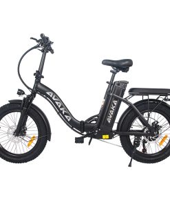 AVAKA BZ20 PLUS Electric Bike Foldable 20*3.0 Inch Fat Tires 500W Brushless Motor 25Km/h Max Speed 48V 15Ah Battery 100Km Range 120KG Max Load Dual Disc Brake Shimano 7-Speed Gear IP54 Waterproof LCD Display- FT Wheel Black -rockbros-shop AVAKA BZ20 PLUS Electric Bike Spoked Wheel Black 514567 5