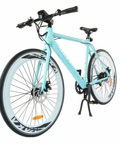 AVAKA R1 Electric Bike 700C*32C Inch Wheels 250W Brushless Motor 25Km/h Max Speed 36V 9Ah Battery Shimano 7-Speed Transmission IP65 Waterproof Double Mechanical Disc Brake LCD Display - Matte Blue -rockbros-shop AVAKA R1 Electric Bike 250W Brushless Motor Blue 515194 1