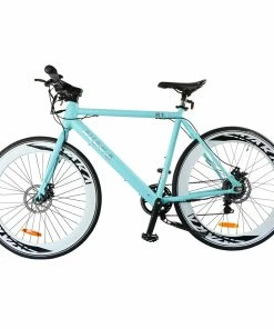 AVAKA R1 Electric Bike 700C*32C Inch Wheels 250W Brushless Motor 25Km/h Max Speed 36V 9Ah Battery Shimano 7-Speed Transmission IP65 Waterproof Double Mechanical Disc Brake LCD Display - Matte Blue -rockbros-shop AVAKA R1 Electric Bike 250W Brushless Motor Blue 515194 2