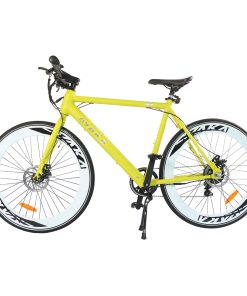 AVAKA R1 Electric Bike 700C*32C Inch Wheels 250W Brushless Motor 25Km/h Max Speed 36V 9Ah Battery Shimano 7-Speed Transmission IP65 Waterproof Double Mechanical Disc Brake LCD Display - Yellow -rockbros-shop AVAKA R1 Electric Bike 250W Brushless Motor Green 515195 2