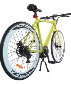 AVAKA R1 Electric Bike 700C*32C Inch Wheels 250W Brushless Motor 25Km/h Max Speed 36V 9Ah Battery Shimano 7-Speed Transmission IP65 Waterproof Double Mechanical Disc Brake LCD Display - Yellow -rockbros-shop AVAKA R1 Electric Bike 250W Brushless Motor Green 515195 3