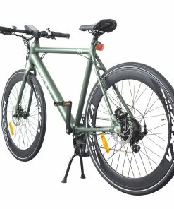 AVAKA R1 Electric Bike 700C*32C Inch Wheels 250W Brushless Motor 25Km/h Max Speed 36V 9Ah Battery Shimano 7-Speed Transmission IP65 Waterproof Double Mechanical Disc Brake LCD Display - Army Green -rockbros-shop AVAKA R1 Electric Bike 250W Brushless Motor Matte Army Green 515196 2
