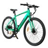 AVAKA R3 Electric Bike 700C*40C Inches Wheel 36V 350W Motor 12.5Ah Battery 32km/h Max Speed 70km Range Shimano 7-Speed Gear 120kg Load - Green -rockbros-shop AVAKA R3 Electric Bike 36V 350W Motor Green 519216 2