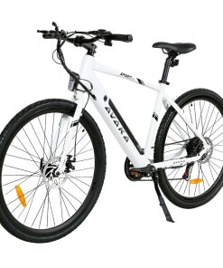 AVAKA R3 Electric Bike 700C*40C Inches Wheel 36V 350W Motor 12.5Ah Battery 32km/h Max Speed 70km Range Shimano 7-Speed Gear 120kg Load - White