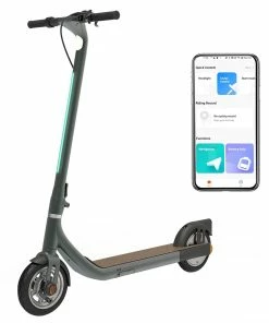 Atomi Alpha Folding Electric Scooter 9 Inch Tires 650W Motor 30Km/h Max Speed 36V 10Ah Battery For 40KM Max Range 120KG Max Load Support App Control Built-in Combination Lock - Pine Green