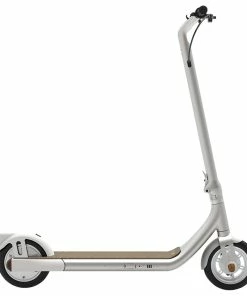 Atomi Alpha Folding Electric Scooter 9 Inch Tires 650W Motor 30Km/h Max Speed 36V 10Ah Battery For 40KM Max Range 120KG Max Load Support App Control Built-in Combination Lock - Zinc White -rockbros-shop Atomi Alpha Electric Scooter Zinc White 518760 2