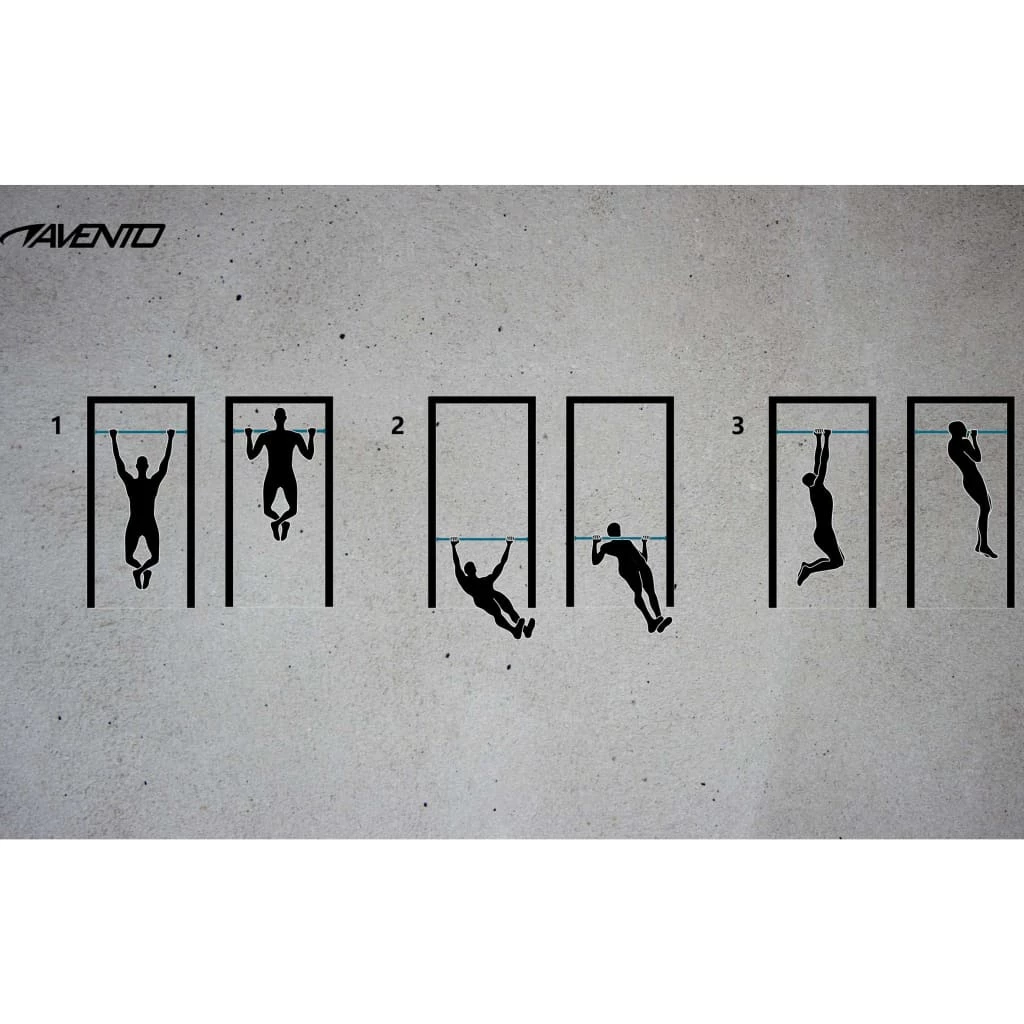 Avento Doorway Training Bar Steel 5 Avento Doorway Training Bar Steel - Image 3