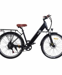 BEZIOR M3 Electric Bike 48V 500W Motor 32km/h Max Speed 10.4Ah Battery 60km Max Range 26*2.1'' CST Tires Shimano 7 Speed Gear - Black