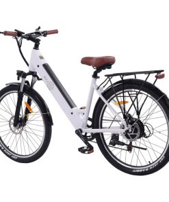BEZIOR M3 Electric Bike 48V 500W Motor 32km/h Max Speed 10.4Ah Battery 60km Max Range 26*2.1'' CST Tires Shimano 7 Speed Gear - White -rockbros-shop BEZIOR M3 Electric Bike 48V 500W Motor White 519569 4