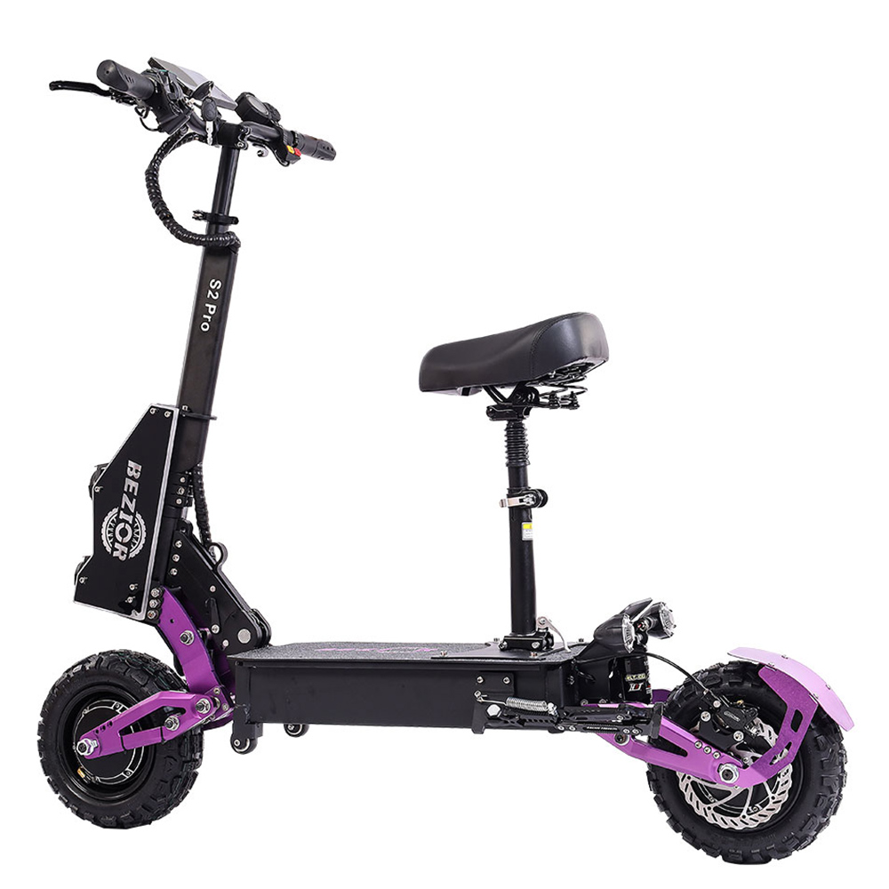 BEZIOR S2 PRO Electric Off-Road Scooter 11 Inch Wheel 1200W*2 Dual Motor 48V 23Ah Battery 65Km/h Max Speed 120KG Load Double Large Screen Dual Oil Brake Adjustable Height Dual Charging Ports BEZIOR S2 PRO Electric Off-Road Scooter 11 Inch Wheel 1200W*2 Dual Motor 48V 23Ah Battery 65Km/h Max Speed 120KG Load Double Large Screen Dual Oil Brake Adjustable Height Dual Charging Ports -rockbros-shop BEZIOR S2 PRO Electric Off Road Scooter 517296 3