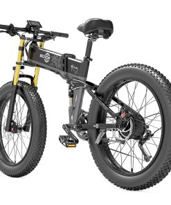 BEZIOR X-PLUS Electric Bike 1500W Motor 48V 17.5Ah Battery 26*4.0 Inch Fat Tire Mountain Bike 40Km/h Max Speed 200kg Load 130KM Range LCD Display IP54 Wateroroof - Black -rockbros-shop BEZIOR X PLUS Electric Bike 1500W Motor 48V 17 5Ah Battery Black 515951 4
