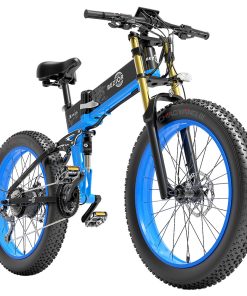 BEZIOR X-PLUS Electric Bike 1500W Motor 48V 17.5Ah Battery 26*4.0 Inch Fat Tire Mountain Bike 40Km/h Max Speed 200kg Load 130 KM Range LED Display IP54 Waterproof -Blue -rockbros-shop BEZIOR X PLUS Electric Bike 1500W Motor 48V 17 5Ah Battery Blue 507631 3