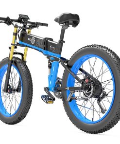 BEZIOR X-PLUS Electric Bike 1500W Motor 48V 17.5Ah Battery 26*4.0 Inch Fat Tire Mountain Bike 40Km/h Max Speed 200kg Load 130 KM Range LED Display IP54 Waterproof - Blue -rockbros-shop BEZIOR X PLUS Electric Bike 1500W Motor 48V 17 5Ah Battery Blue 519229 4