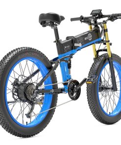 BEZIOR X-PLUS Electric Bike 1500W Motor 48V 17.5Ah Battery 26*4.0 Inch Fat Tire Mountain Bike 40Km/h Max Speed 200kg Load 130 KM Range LED Display IP54 Waterproof - Blue -rockbros-shop BEZIOR X PLUS Electric Bike 1500W Motor 48V 17 5Ah Battery Blue 519229 5