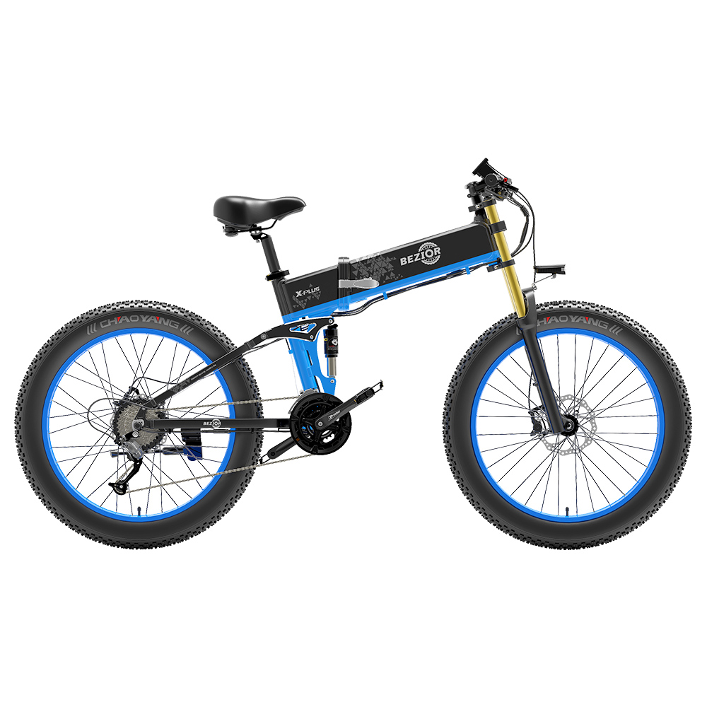 BEZIOR X-PLUS Electric Bike 1500W Motor 48V 17.5Ah Battery 26*4.0 Inch Fat Tire Mountain Bike 40Km/h Max Speed 200kg Load 130 KM Range LED Display IP54 Waterproof - Blue BEZIOR X-PLUS Electric Bike 1500W Motor 48V 17.5Ah Battery 26*4.0 Inch Fat Tire Mountain Bike 40Km/h Max Speed 200kg Load 130 KM Range LED Display IP54 Waterproof - Blue -rockbros-shop BEZIOR X PLUS Electric Bike 1500W Motor 48V 17 5Ah Battery Blue 519230 0