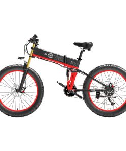 BEZIOR X-PLUS Electric Bike 1500W Motor 48V 17.5Ah Battery 26*4.0 Inch Fat Tire Mountain Bike 40Km/h Max Speed 200kg Load 130KM Range LCD Display IP54 Wateroroof - Red -rockbros-shop BEZIOR X PLUS Electric Bike 1500W Motor 48V 17 5Ah Battery Red 507632 1