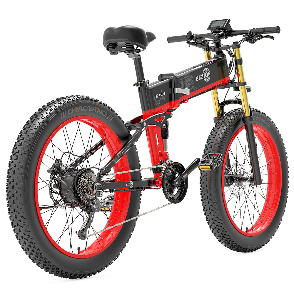 BEZIOR X-PLUS Electric Bike 1500W Motor 48V 17.5Ah Battery 26*4.0 Inch Fat Tire Mountain Bike 40Km/h Max Speed 200kg Load 130 KM Range LED Display IP54 Waterproof - Red BEZIOR X-PLUS Electric Bike 1500W Motor 48V 17.5Ah Battery 26*4.0 Inch Fat Tire Mountain Bike 40Km/h Max Speed 200kg Load 130 KM Range LED Display IP54 Waterproof - Red -rockbros-shop BEZIOR X PLUS Electric Bike 1500W Motor 48V 17 5Ah Battery Red 519232 5