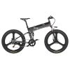 BEZIOR X500 Pro Folding Electric Bike Bicycle 26 Inch Tire 500W Motor Max Speed 30Km/h 48V 10.4Ah Battery Aluminum Alloy Frame Shimano 7-Speed Shift 100KM Power-Assisted Range LCD Display IP54 Waterproof Max Load 200KG - Black Grey -rockbros-shop BEZIOR X500 PRO Electric Mountain Folding Bike Black Grey 518492 0