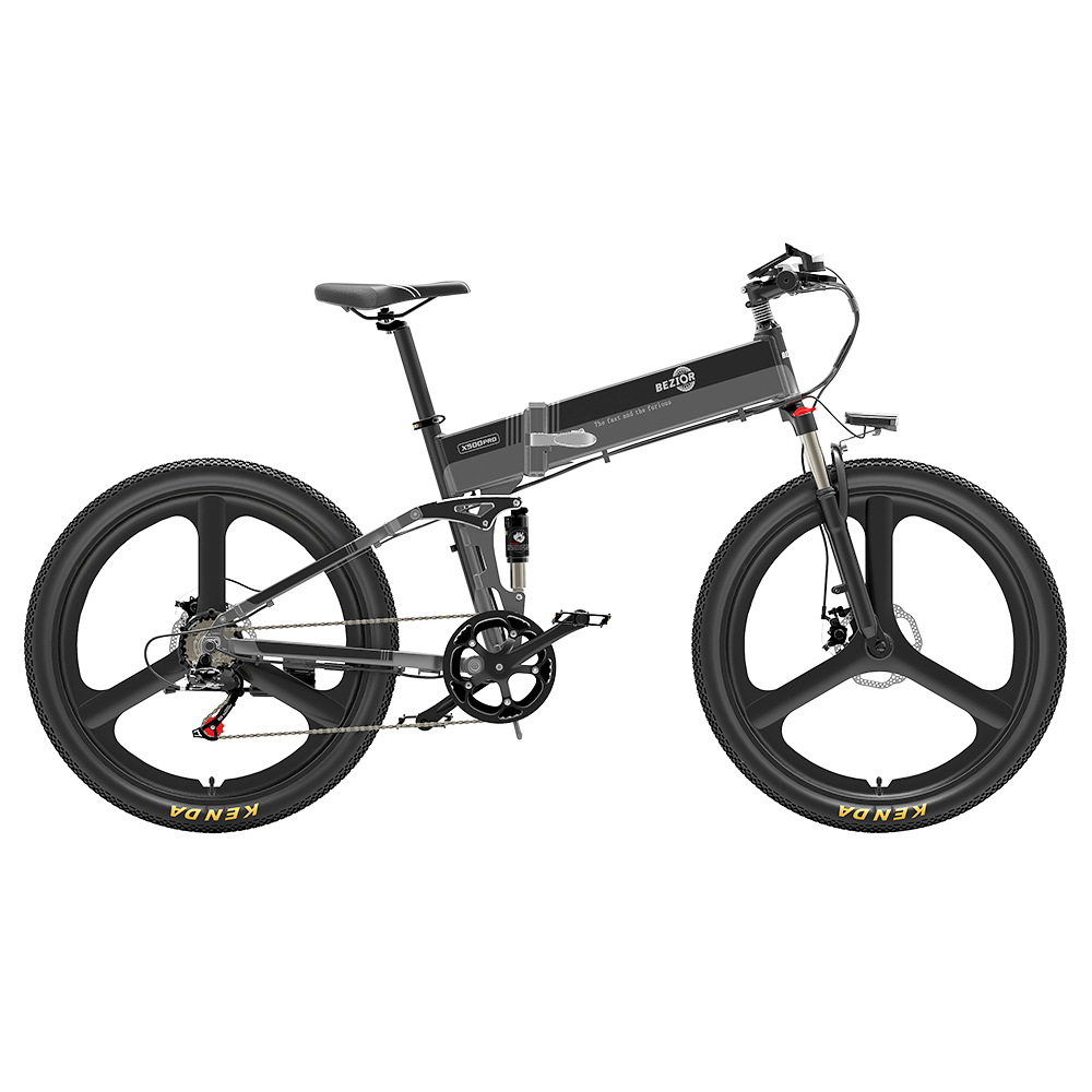 BEZIOR X500 Pro Folding Electric Bike Bicycle 26 Inch Tire 500W Motor Max Speed 30Km/h 48V 10.4Ah Battery Aluminum Alloy Frame Shimano 7-Speed Shift 100KM Power-Assisted Range LCD Display IP54 Waterproof Max Load 200KG - Black Grey BEZIOR X500 Pro Folding Electric Bike Bicycle 26 Inch Tire 500W Motor Max Speed 30Km/h 48V 10.4Ah Battery Aluminum Alloy Frame Shimano 7-Speed Shift 100KM Power-Assisted Range LCD Display IP54 Waterproof Max Load 200KG - Black Grey -rockbros-shop BEZIOR X500 PRO Electric Mountain Folding Bike Black Grey 518492 0