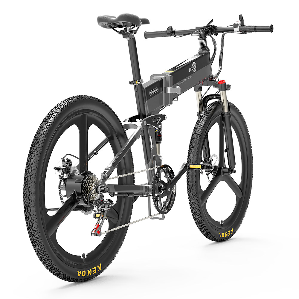 BEZIOR X500 Pro Folding Electric Bike Bicycle 26 Inch Tire 500W Motor Max Speed 30Km/h 48V 10.4Ah Battery Aluminum Alloy Frame Shimano 7-Speed Shift 100KM Power-Assisted Range LCD Display IP54 Waterproof Max Load 200KG - Black Grey BEZIOR X500 Pro Folding Electric Bike Bicycle 26 Inch Tire 500W Motor Max Speed 30Km/h 48V 10.4Ah Battery Aluminum Alloy Frame Shimano 7-Speed Shift 100KM Power-Assisted Range LCD Display IP54 Waterproof Max Load 200KG - Black Grey -rockbros-shop BEZIOR X500 PRO Electric Mountain Folding Bike Black Grey 518492 3