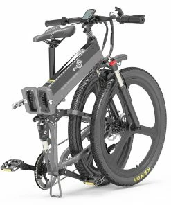 BEZIOR X500 Pro Folding Electric Bike Bicycle 26 Inch Tire 500W Motor Max Speed 30Km/h 48V 10.4Ah Battery Aluminum Alloy Frame Shimano 7-Speed Shift 100KM Power-Assisted Range LCD Display IP54 Waterproof Max Load 200KG - Black Grey -rockbros-shop BEZIOR X500 PRO Electric Mountain Folding Bike Black Grey 518492 5