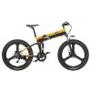 BEZIOR X500 Pro Folding Electric Bike Bicycle 26 Inch Tire 500W Motor Max Speed 30Km/h 48V 10.4Ah Battery Aluminum Alloy Frame Shimano 7-Speed Shift 100KM Power-Assisted Range LCD Display IP54 Waterproof Max Load 200KG - Black Yellow 2 BEZIOR X500 Pro Folding Electric Bike Bicycle 26 Inch Tire 500W Motor Max Speed 30Km/h 48V 10.4Ah Battery Aluminum Alloy Frame Shimano 7-Speed Shift 100KM Power-Assisted Range LCD Display IP54 Waterproof Max Load 200KG - Black Yellow -rockbros-shop BEZIOR X500 PRO Electric Mountain Folding Bike Black Yellow 510822 0