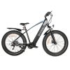 BEZIOR XF800 Electric Mountain Bike 26*4.0 Inch Fat Tires 500W Mid Motor 48V 13Ah Battery 40Km/h Max Speed 90KG Load Dual Mechanical Disc Brake Shimano 7-Speed Gears - Black & Blue -rockbros-shop BEZIOR XF800 Electric Bike 500W Mid Motor Black Blue 518288 0