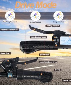 BK1 Electric Bike 36V 350W Motor 10Ah Battery Shimano 7 Speed Gear Front Suspension And Dual Disc Brakes - Black -rockbros-shop BK1 Electric Bike 36V 350W Motor 10Ah Battery Black 518810 5