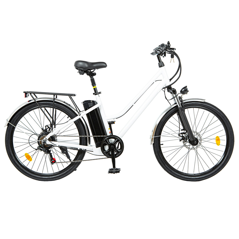 BK1 Electric Bike 36V 350W Motor 10Ah Battery Shimano 7 Speed Gear Front Suspension and Dual Disc Brakes - White BK1 Electric Bike 36V 350W Motor 10Ah Battery Shimano 7 Speed Gear Front Suspension And Dual Disc Brakes - White -rockbros-shop BK1 Electric Bike 36V 350W Motor 10Ah Battery White 518811 0