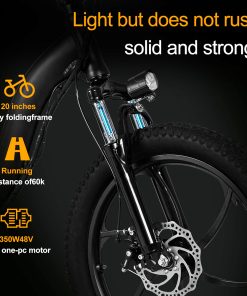 BK6 Electric Bike 48V 350W Motor 10Ah Battery Shimano 7 Speed Gear Front Suspension And Dual Disc Brakes - Black -rockbros-shop BK6 Electric Bike 48V 350W Motor 10Ah Battery Black 518808 4