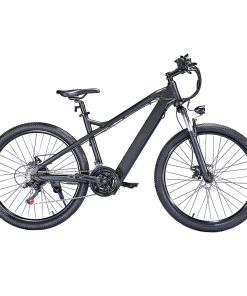 BK7 Electric Bike 48V 350W Motor 7.5Ah Battery Shimano 21 Speed Gear Front Suspension And Dual Disc Brakes - Black