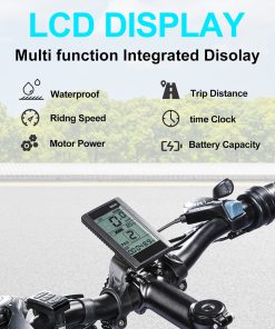 BK7 Electric Bike 48V 350W Motor 7.5Ah Battery Shimano 21 Speed Gear Front Suspension And Dual Disc Brakes - Black -rockbros-shop BK7 Electric Bike 48V 350W Motor 7 5Ah Battery Shimano 21 Speed Gear 518812 5