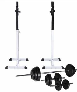 Barbell Squat Rack With Barbell And Dumbbell Set 30.5 Kg