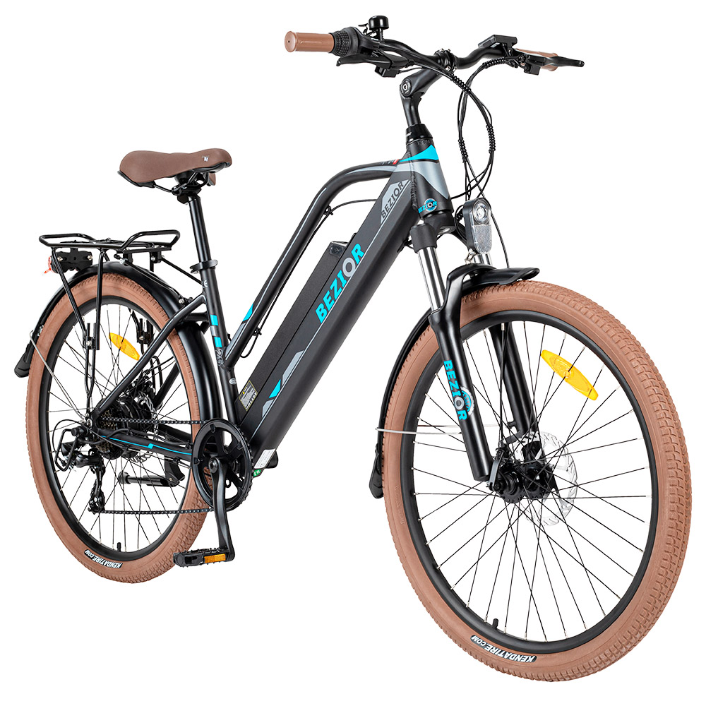 Bezior M2 Pro Electric Moped Bike 500W Motor 100km Range 12.5Ah Battery 26*2.125'' Wheels 25km/h Max Speed - Black Bezior M2 Pro Electric Moped Bike 500W Motor 100km Range 12.5Ah Battery 26*2.125'' Wheels 25km/h Max Speed - Black -rockbros-shop Bezior M2 Pro Electric Moped Bike 500W Motor 100km Range Black 500443 1