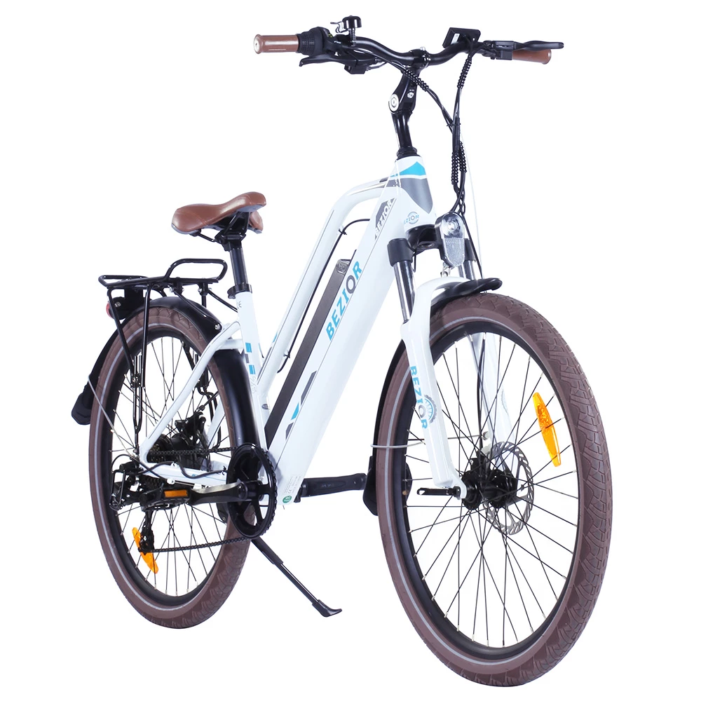 Bezior M2 Pro Electric Moped Bike 500W Motor 100km Range 12.5Ah Battery 26*2.125'' Wheels 25km/h Max Speed - White 6 Bezior M2 Pro Electric Moped Bike 500W Motor 100km Range 12.5Ah Battery 26*2.125'' Wheels 25km/h Max Speed - White - Image 4