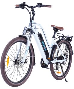 Bezior M2 Pro Electric Moped Bike 500W Motor 100km Range 12.5Ah Battery 26*2.125'' Wheels 25km/h Max Speed - White -rockbros-shop Bezior M2 Pro Electric Moped Bike 500W Motor 100km Range White 500444 4