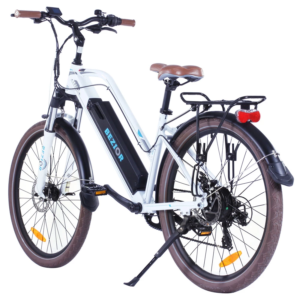 Bezior M2 Pro Electric Moped Bike 500W Motor 100km Range 12.5Ah Battery 26*2.125'' Wheels 25km/h Max Speed - White 8 Bezior M2 Pro Electric Moped Bike 500W Motor 100km Range 12.5Ah Battery 26*2.125'' Wheels 25km/h Max Speed - White - Image 6